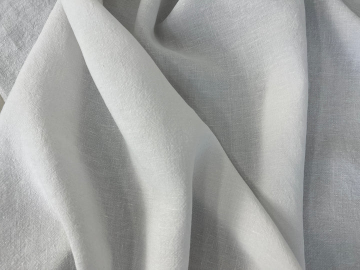 100% Linen Fabric | High-Twist 9s Yarn | Snow White | Medium-Heavy Weight 4942