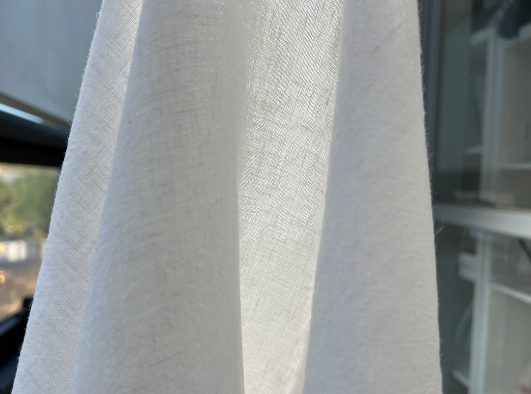 100% Linen Fabric | High-Twist 9s Yarn | Snow White | Medium-Heavy Weight 4942