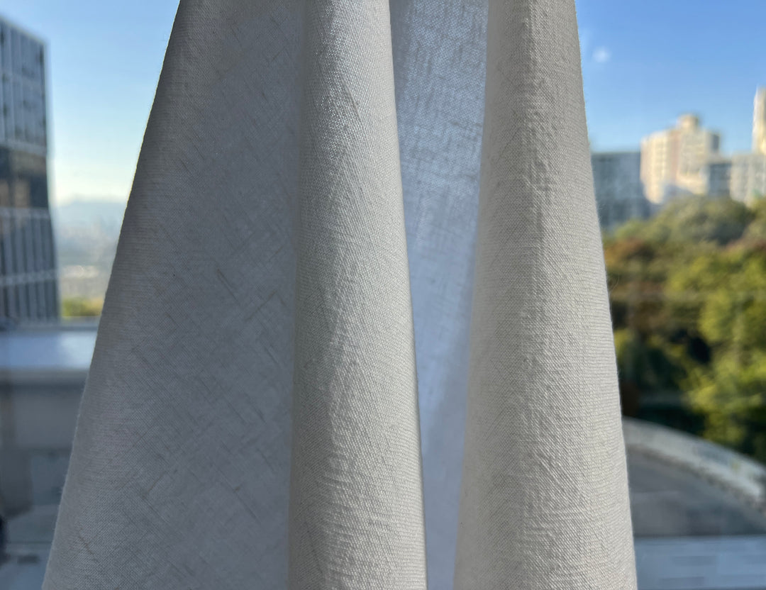 100% Linen Fabric | High-Twist 9s Yarn | Snow White | Medium-Heavy Weight 4942