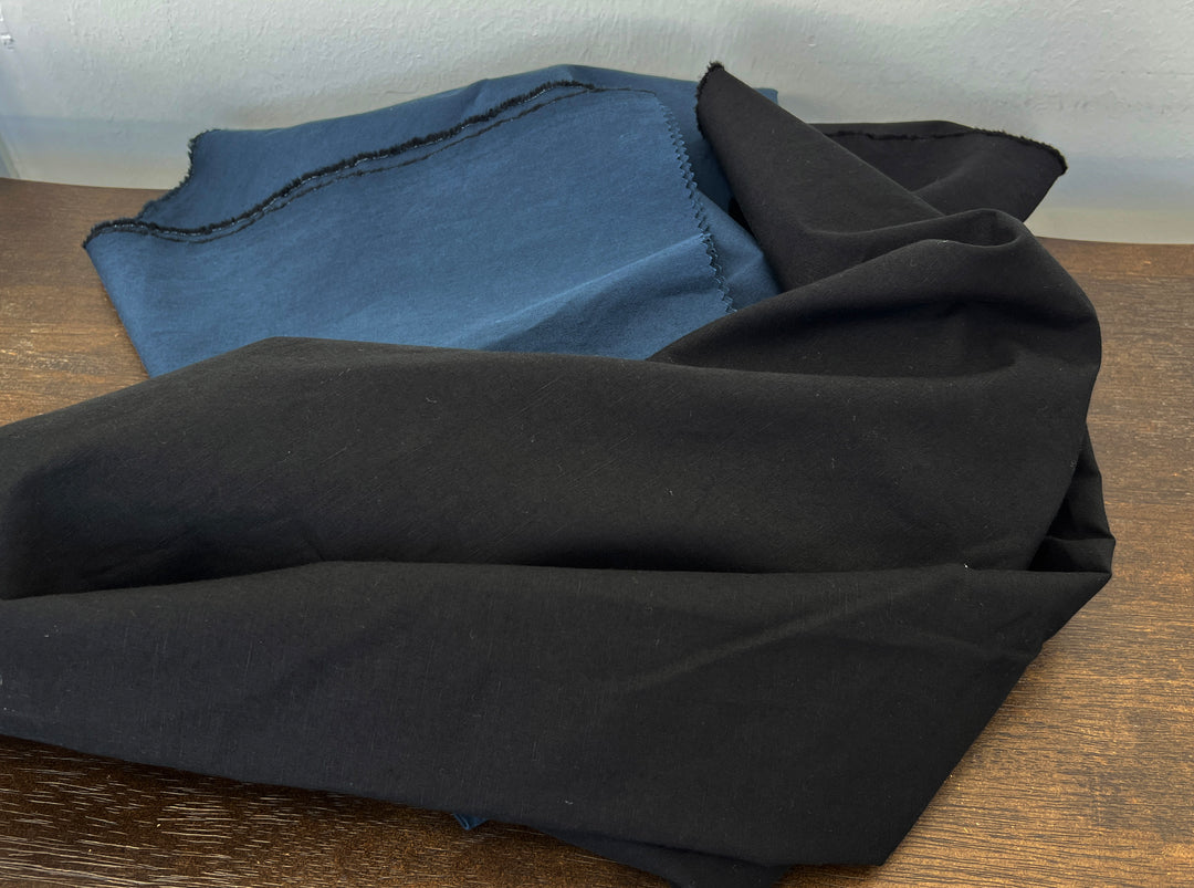 Linen Cotton Blend Fabric | High-Density Twill Weave | Medium Weight | 52"  8283 8285