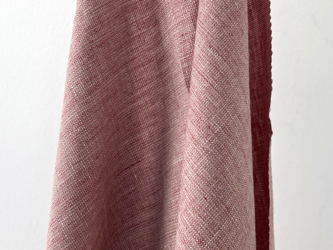 Linen Blend Fabric | Micro Herringbone Twill | Medium Weight | 51"