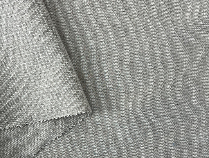 Linen Blend Fabric | Micro Herringbone Twill | Medium Weight | 51"