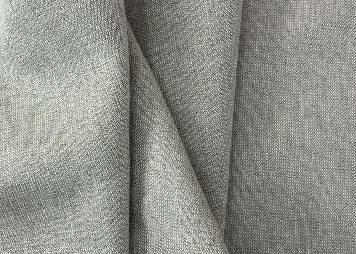 Linen Blend Fabric | Micro Herringbone Twill | Medium Weight | 51"
