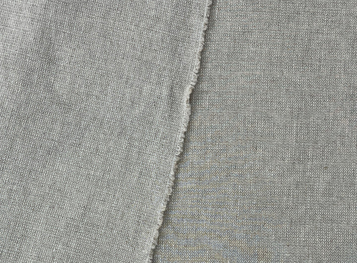 Linen Blend Fabric | Micro Herringbone Twill | Medium Weight | 51"
