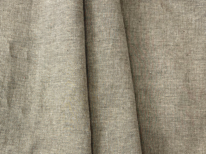 Linen Blend Fabric | Micro Herringbone Twill | Medium Weight | 51"