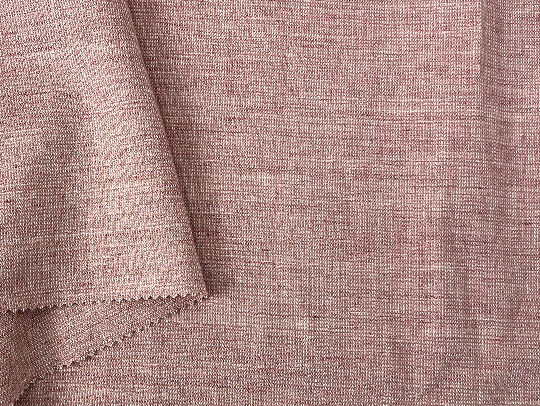 Linen Blend Fabric | Micro Herringbone Twill | Medium Weight | 51"