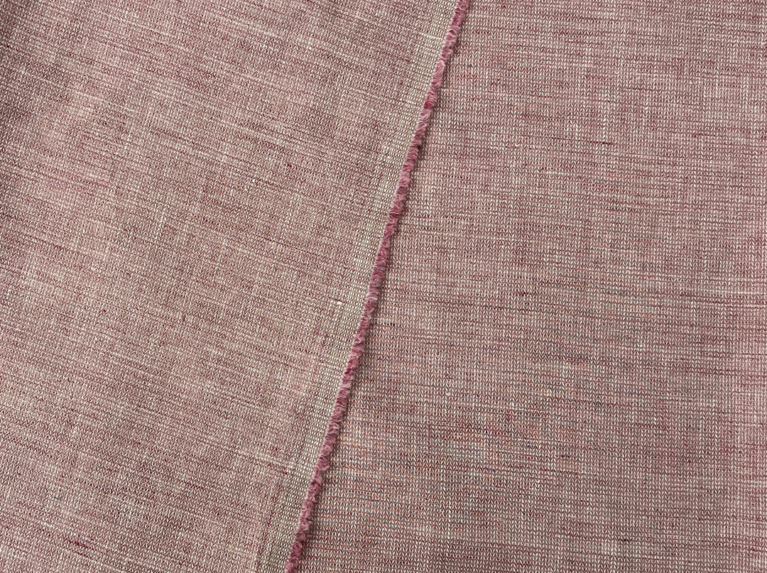 Linen Blend Fabric | Micro Herringbone Twill | Medium Weight | 51"