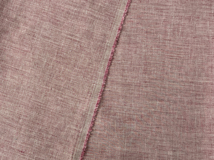 Linen Blend Fabric | Micro Herringbone Twill | Medium Weight | 51"