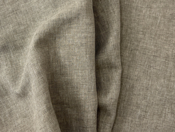 Linen Blend Fabric | Micro Herringbone Twill | Medium Weight | 51"