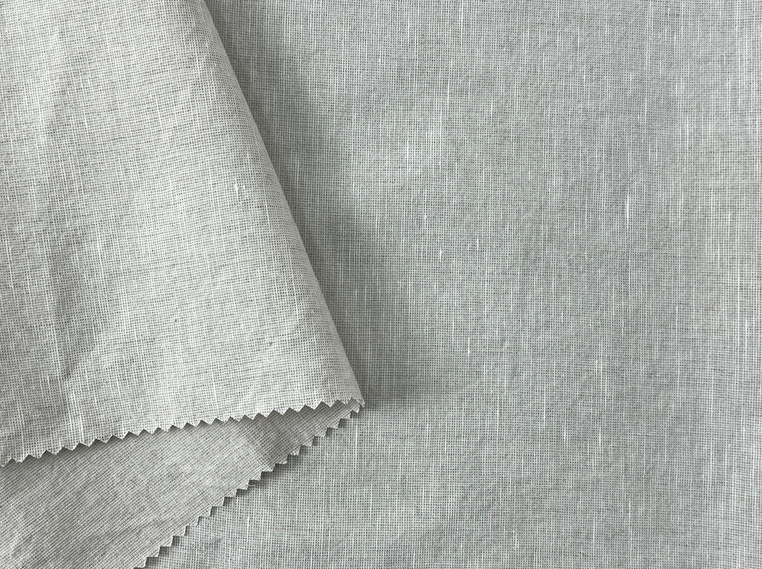 Dark Grey Subtle Chambray Linen Cotton Fabric – Soft & Pre-Washed 8111 8302 8303
