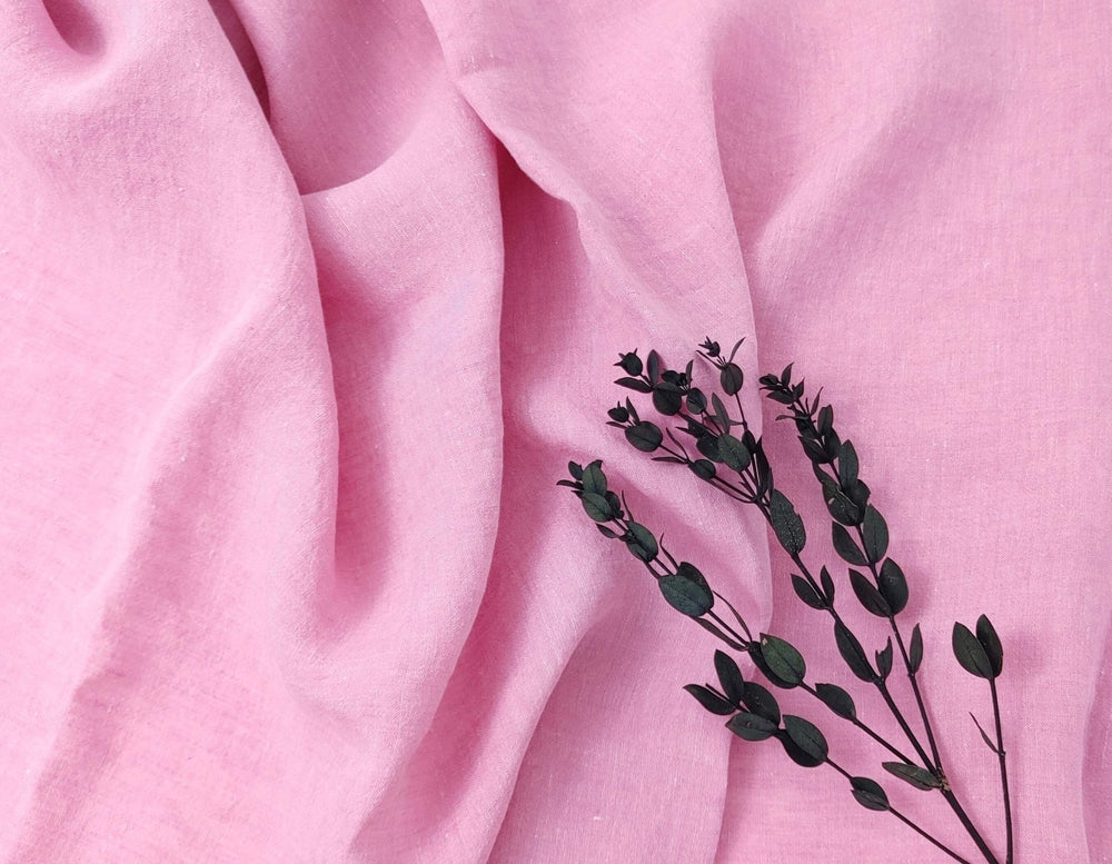 100% Linen Crispy Fabric 21s Vintage Chambray New Colorways for 2024 - The Linen Lab - Mint(light)