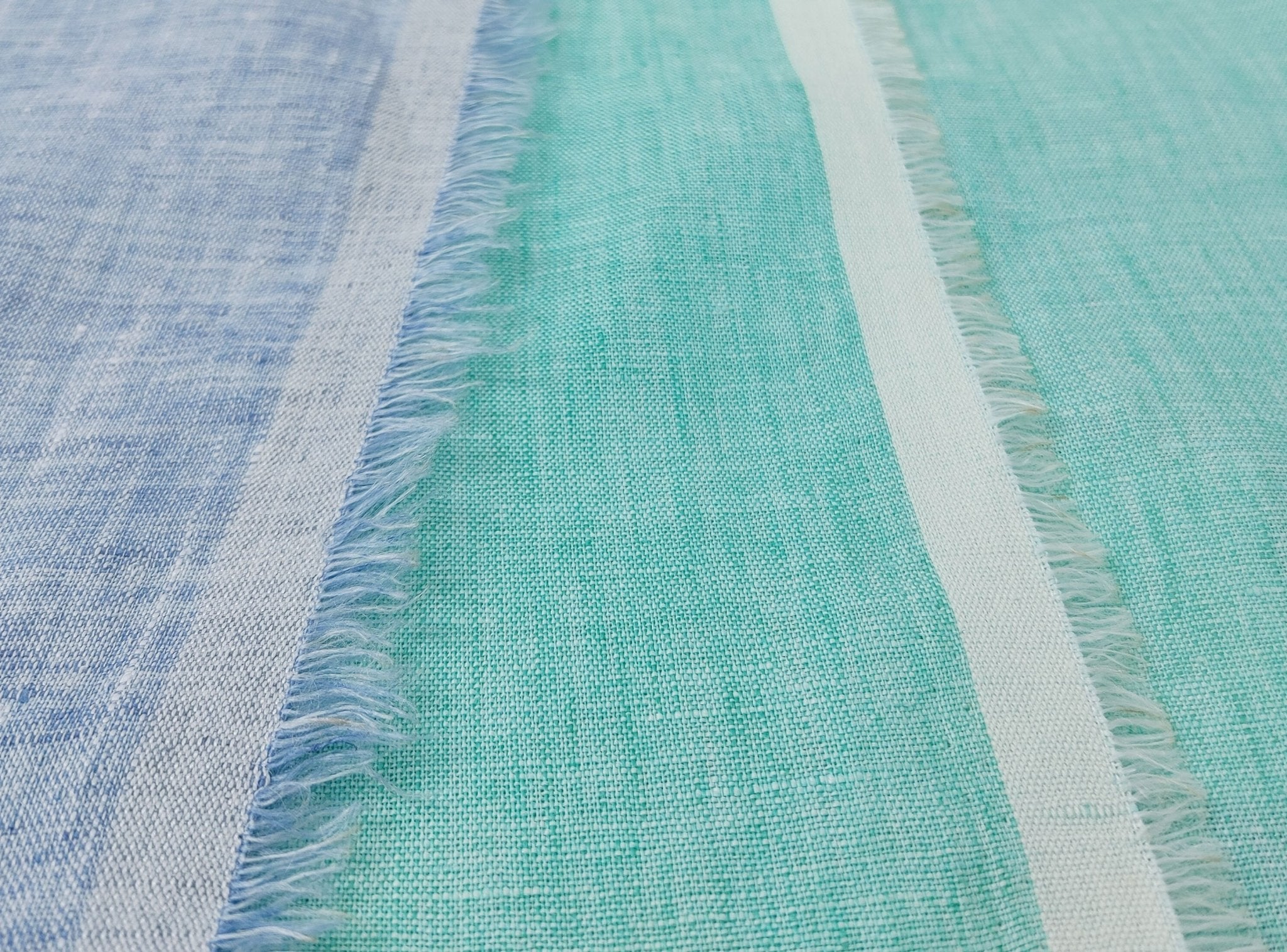 Lightweight 100% Linen Fabric: Two-Tone Chambray Elegance | The Linen Lab