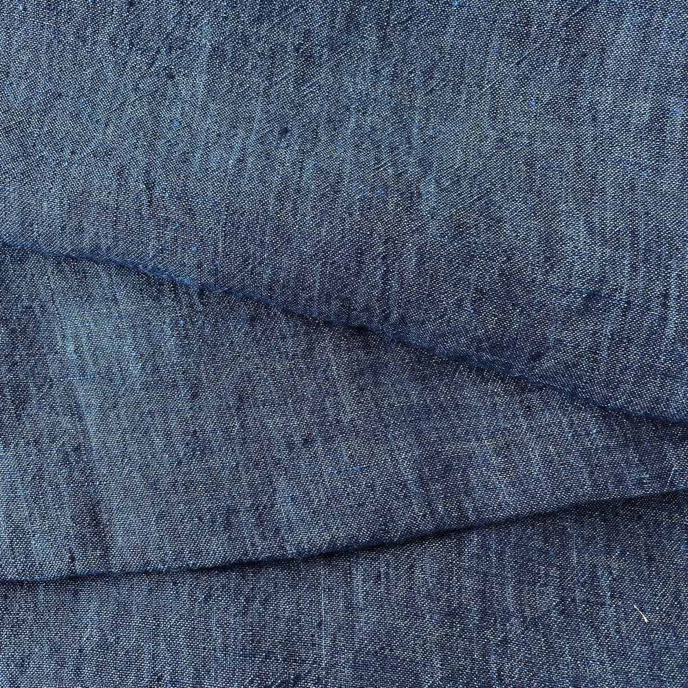 Linen Fabric Light Weight Soft Touch 21S 4892 6449 7252 6351 - The Linen Lab - Navy