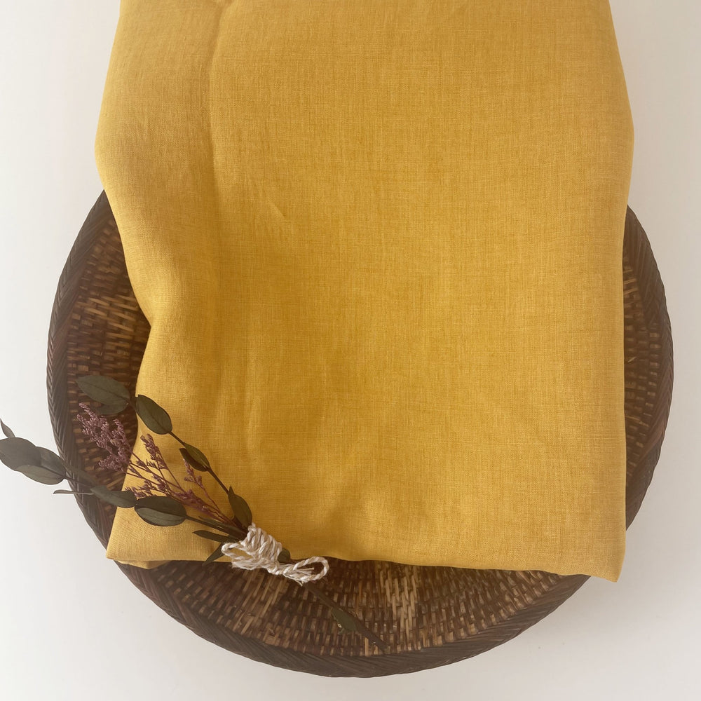 Linen Fabric Light Weight Soft Touch 21S 6132 7019 7018 6784 - The Linen Lab - Yellow