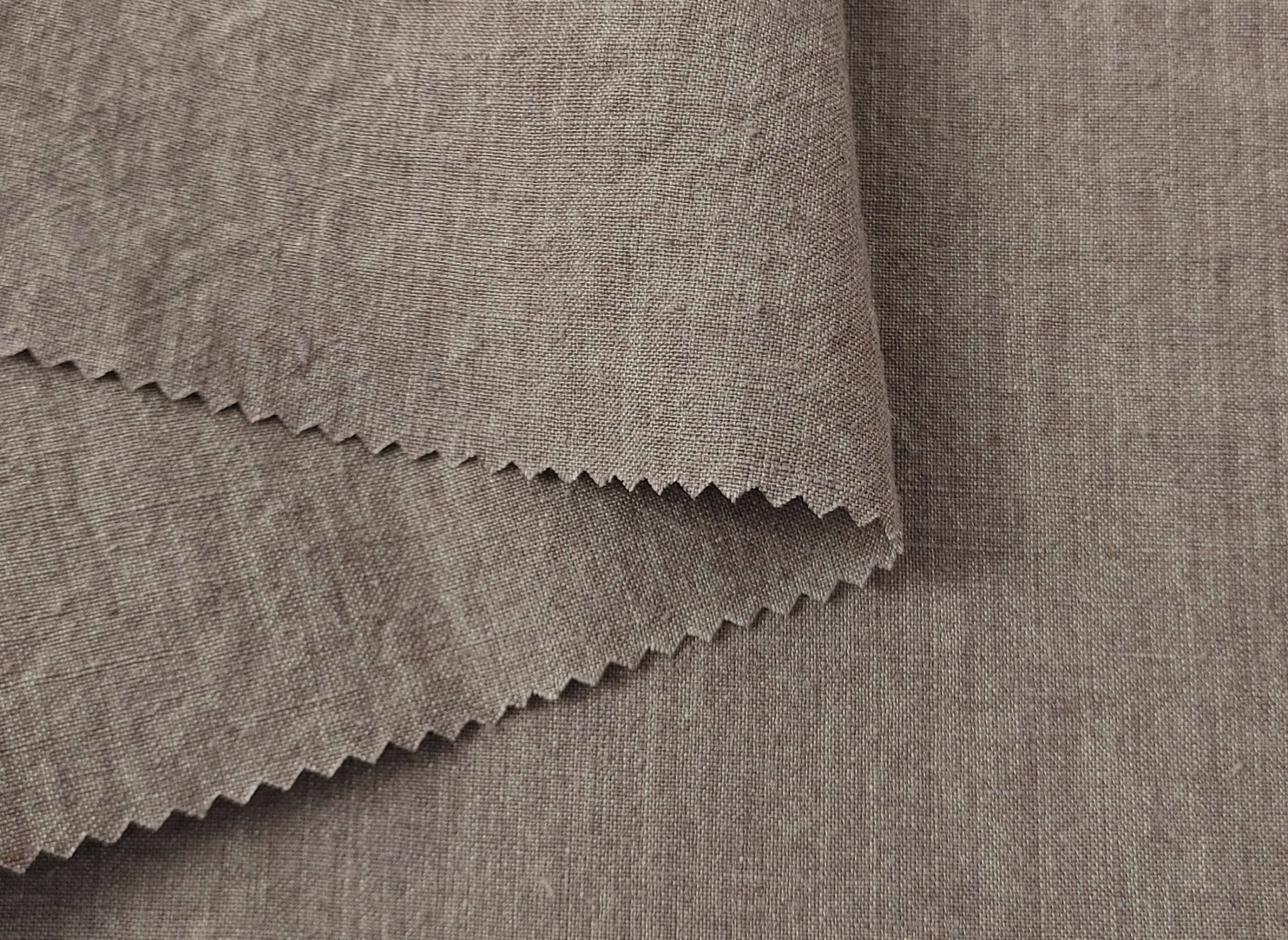 Vintage Dyed Medium Weight Linen Ramie Cotton Fabric with Plain
