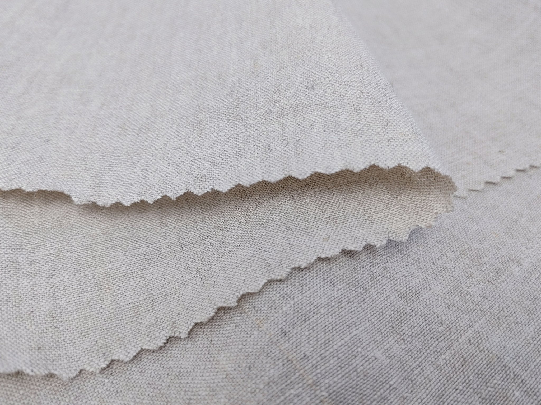 Vintage Dyed Medium Weight Linen Ramie Cotton Fabric with Plain