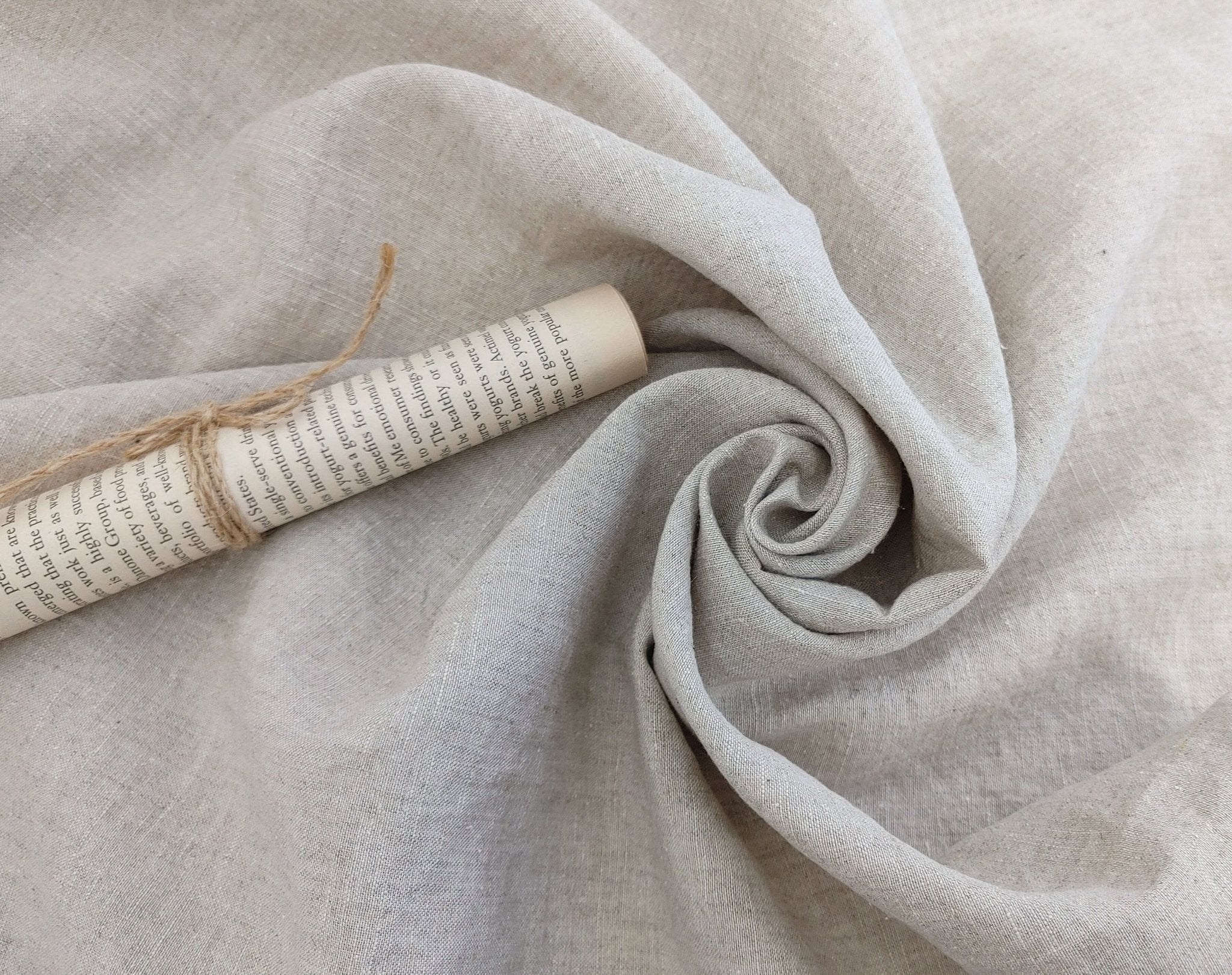 Vintage Dyed Medium Weight Linen Ramie Cotton Fabric with Plain