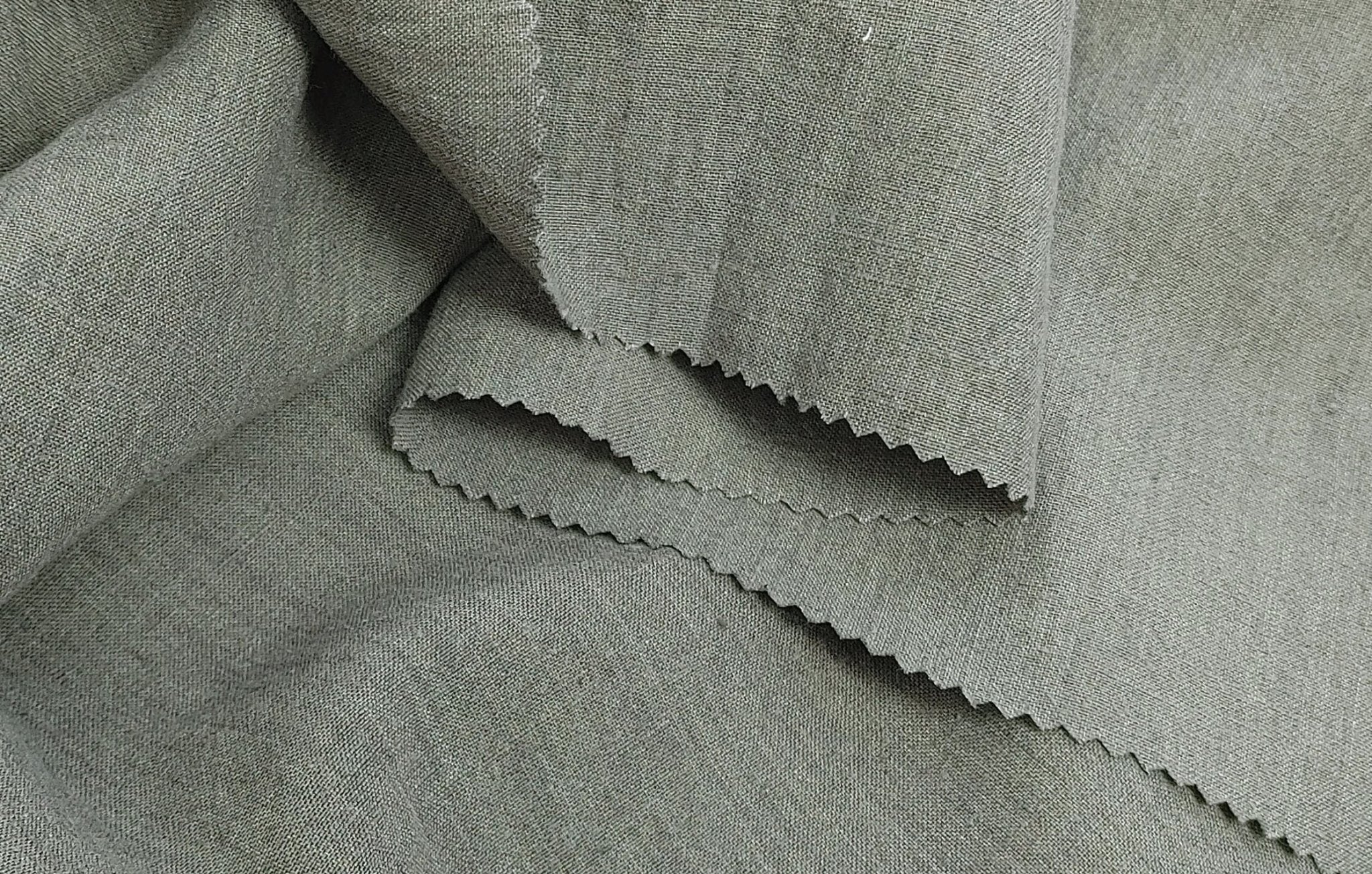 Vintage Dyed Medium Weight Linen Ramie Cotton Fabric with Plain