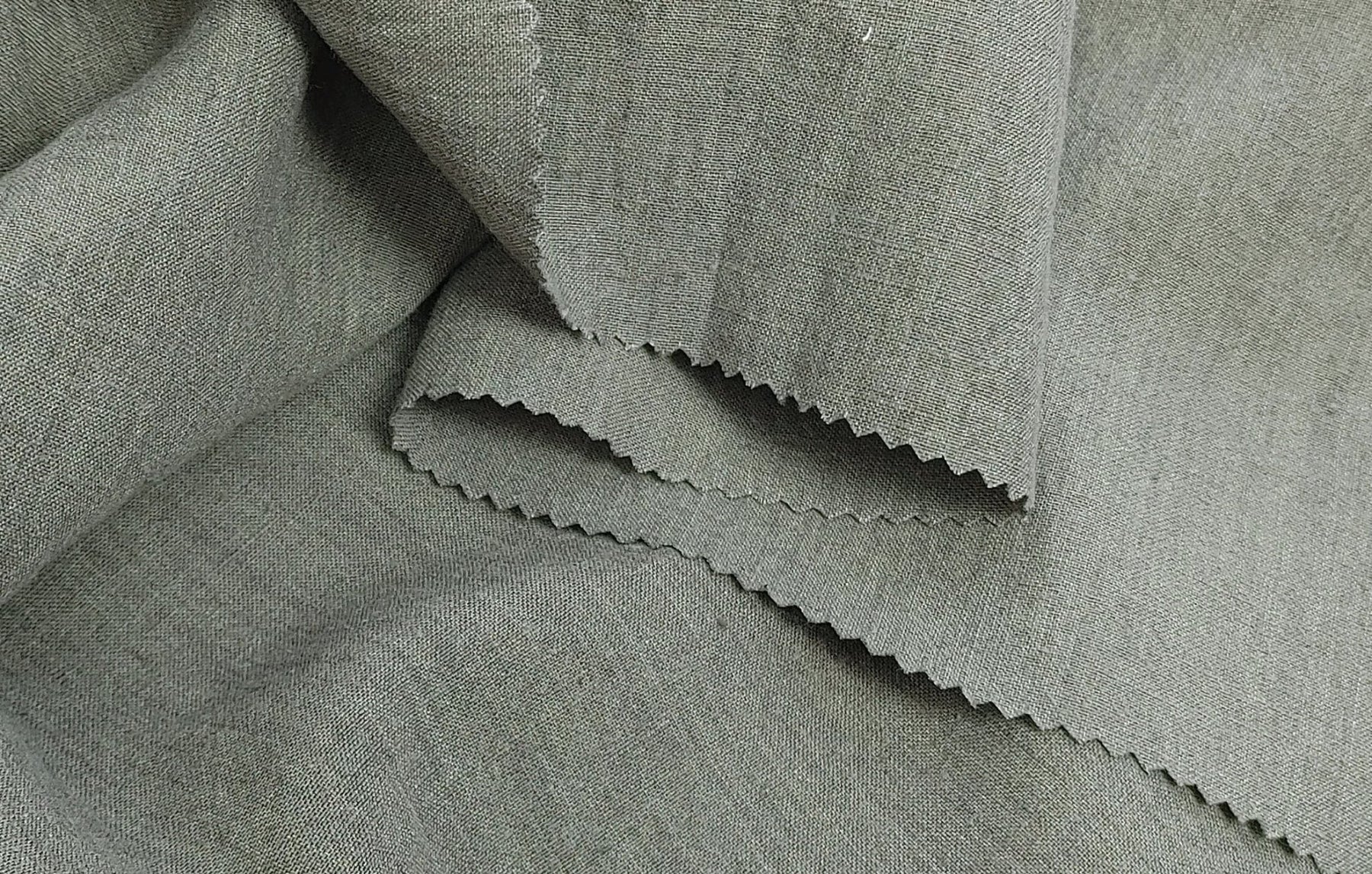 Vintage Dyed Medium Weight Linen Ramie Cotton Fabric with Plain Weave ...